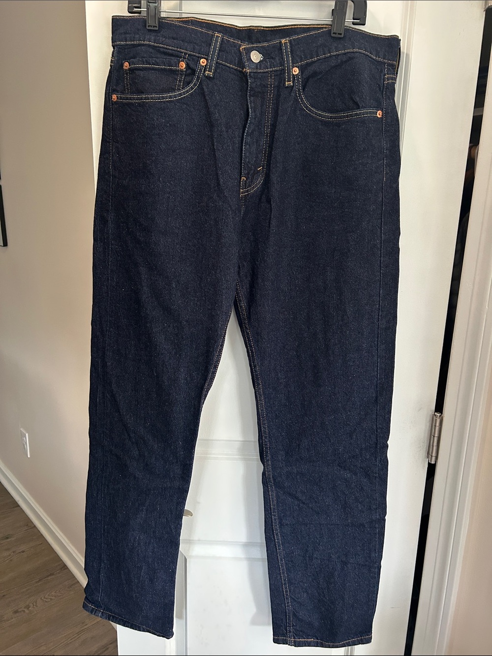 Levi's Raw Indigo Straight Jeans